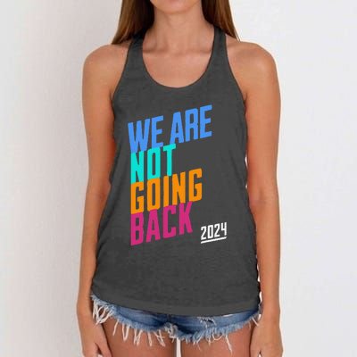 We Are Not Going Back Kamala Women's Knotted Racerback Tank