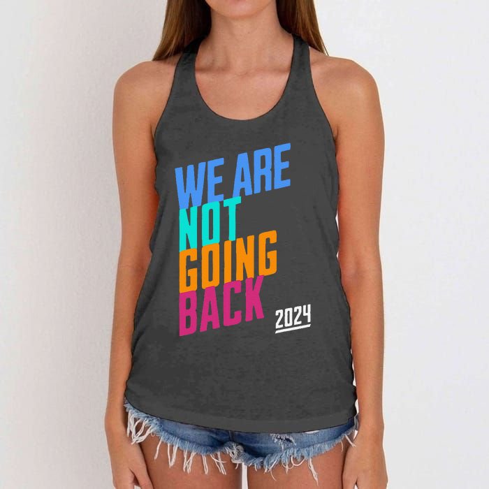 We Are Not Going Back Kamala Women's Knotted Racerback Tank