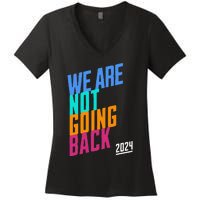 We Are Not Going Back Kamala Women's V-Neck T-Shirt