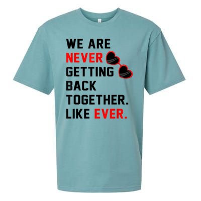 We Are Never Getting Back Together Like Ever Red Glasses Sueded Cloud Jersey T-Shirt