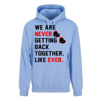 We Are Never Getting Back Together Like Ever Red Glasses Unisex Surf Hoodie