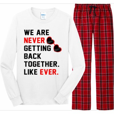 We Are Never Getting Back Together Like Ever Red Glasses Long Sleeve Pajama Set