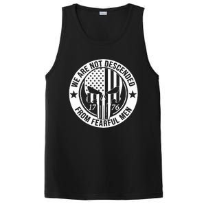 We Are Not Descended From Fearful  Patriotic 1776 Skull PosiCharge Competitor Tank