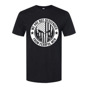 We Are Not Descended From Fearful  Patriotic 1776 Skull Softstyle CVC T-Shirt