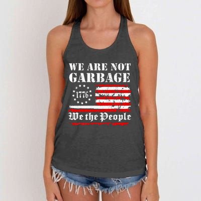 We Are Not Garbage Proud Garbage Women's Knotted Racerback Tank