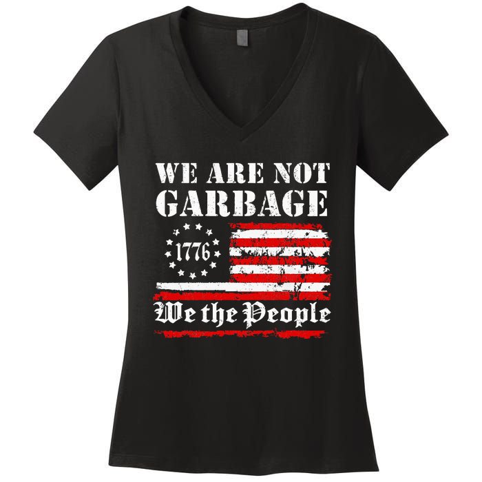 We Are Not Garbage Proud Garbage Women's V-Neck T-Shirt