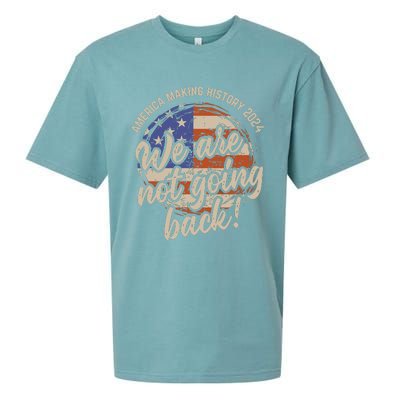 We Are Not Going Back America History 2024 Speech Usa Flag Sueded Cloud Jersey T-Shirt