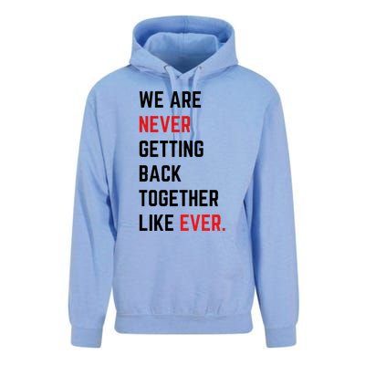 We Are Never Getting Back Together Like Ever Eras TS Lover Unisex Surf Hoodie