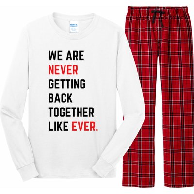 We Are Never Getting Back Together Like Ever Eras TS Lover Long Sleeve Pajama Set