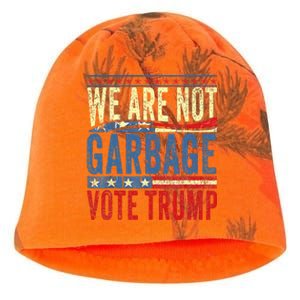 We Are Not Garbage Vote Trump 2024 Kati - Camo Knit Beanie