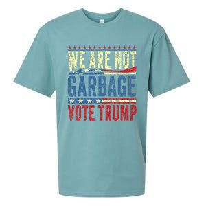 We Are Not Garbage Vote Trump 2024 Sueded Cloud Jersey T-Shirt