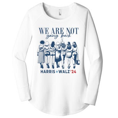 We Are Not Going Back Kamala Harris Waltz 24 Madam President Women's Perfect Tri Tunic Long Sleeve Shirt