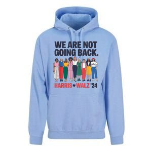 We Are Not Going Back Kamala Harris Waltz 24 Madam President Unisex Surf Hoodie