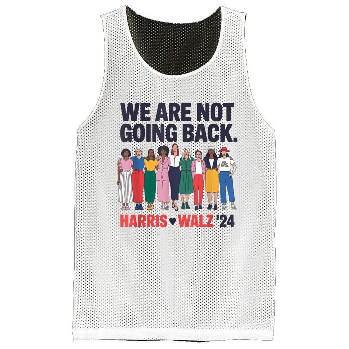 We Are Not Going Back Kamala Harris Waltz 24 Madam President Mesh Reversible Basketball Jersey Tank