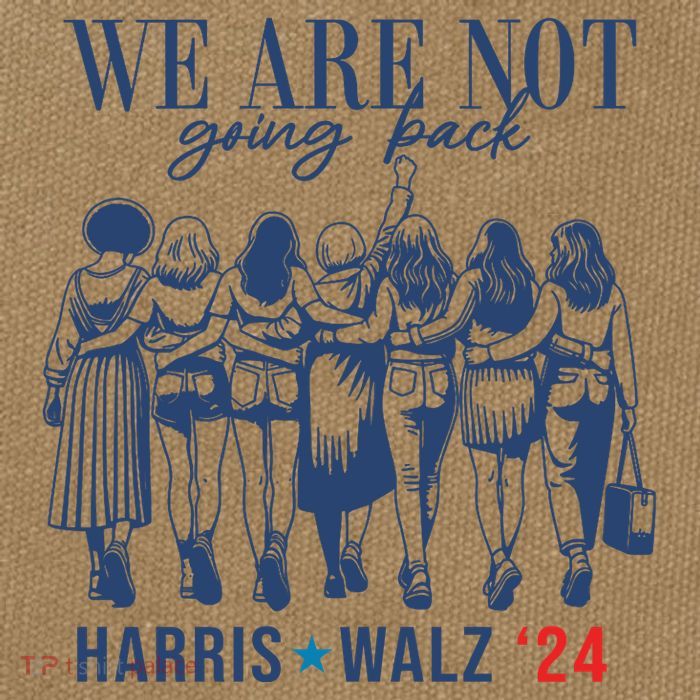 We Are Not Going Back Kamala Harris Waltz 24 Eleciton Cotton Canvas Backpack