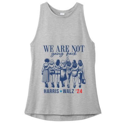 We Are Not Going Back Kamala Harris Waltz 24 Eleciton Ladies PosiCharge Tri-Blend Wicking Tank