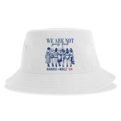 We Are Not Going Back Kamala Harris Waltz 24 Eleciton Sustainable Bucket Hat