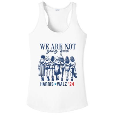 We Are Not Going Back Kamala Harris Waltz 24 Eleciton Ladies PosiCharge Competitor Racerback Tank