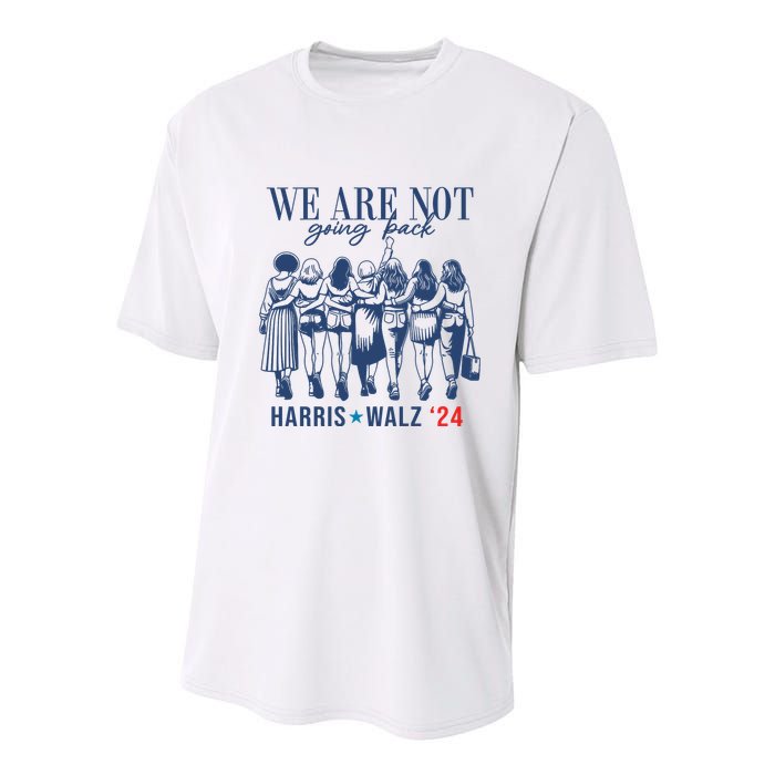 We Are Not Going Back Kamala Harris Waltz 24 Eleciton Youth Performance Sprint T-Shirt