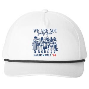 We Are Not Going Back Kamala Harris Waltz 24 Eleciton Snapback Five-Panel Rope Hat