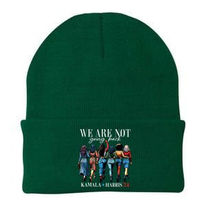 We Are Not Going Back Kamala Harris Waltz 24 Madam President Knit Cap Winter Beanie