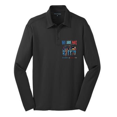 We Are Not Going Back Kamala Harris Waltz 24 Silk Touch Performance Long Sleeve Polo