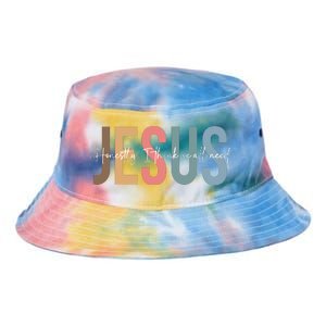 We All Need Jesus Romans 3:23 Christian Bible Verse Front & Back Tie Dye Newport Bucket Hat