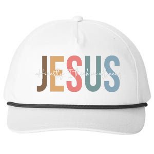 We All Need Jesus Romans 3:23 Christian Bible Verse Front & Back Snapback Five-Panel Rope Hat