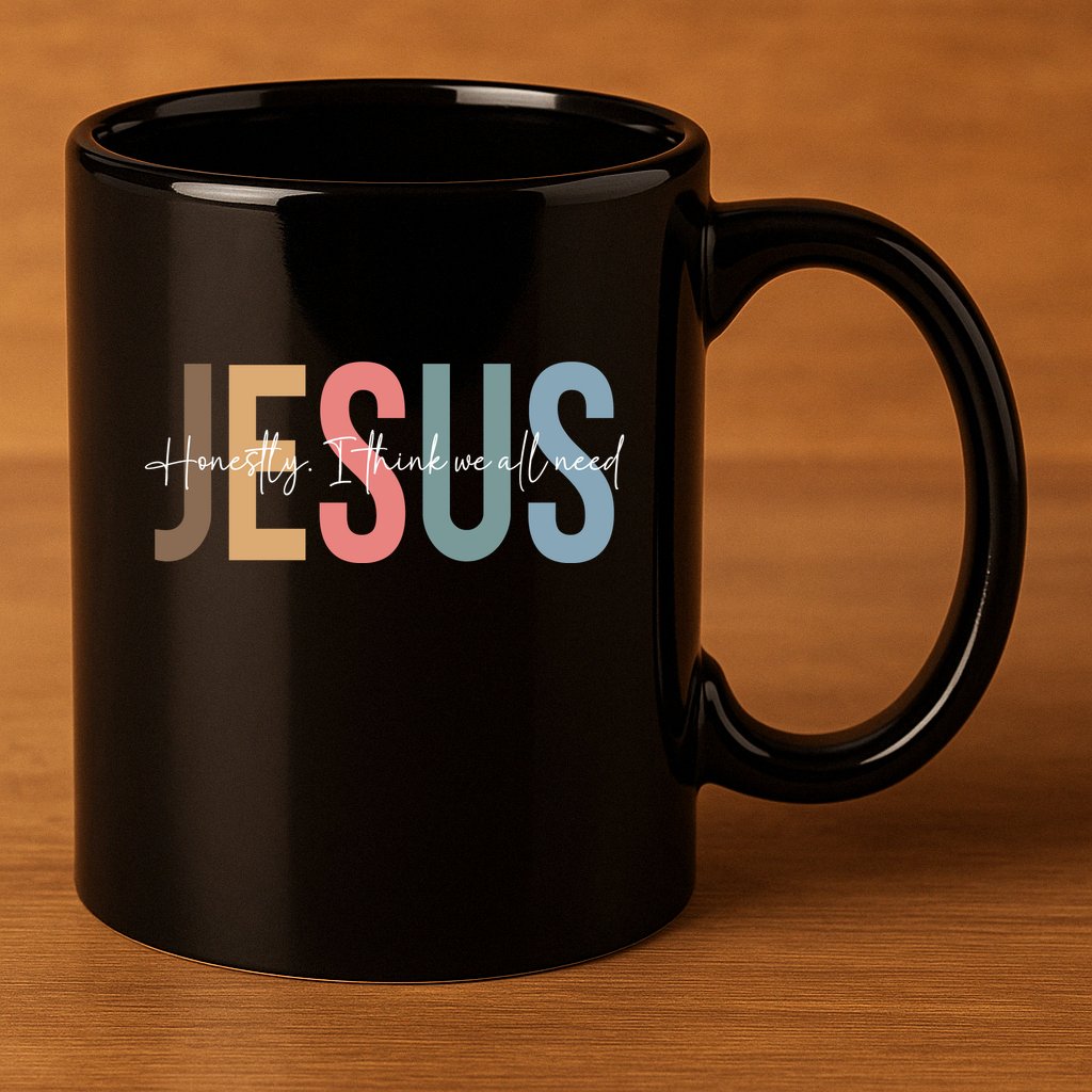 We All Need Jesus Romans 3:23 Christian Bible Verse Front & Back 11oz C Handle Ceramic Mug