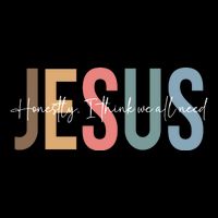 We All Need Jesus Romans 3:23 Christian Bible Verse Front & Back Drawstring Bag