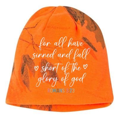 We All Need Jesus Romans 3:23 Christian Bible Verse Front & Back Kati - Camo Knit Beanie