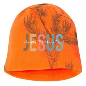 We All Need Jesus Romans 3:23 Christian Bible Verse Front & Back Kati - Camo Knit Beanie