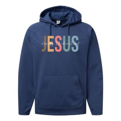 We All Need Jesus Romans 3:23 Christian Bible Verse Front & Back Performance Fleece Hoodie