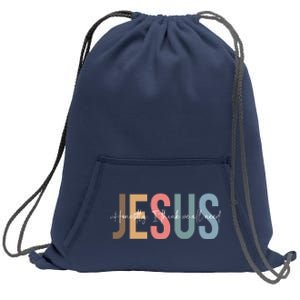 We All Need Jesus Romans 3:23 Christian Bible Verse Front & Back Sweatshirt Cinch Pack Bag