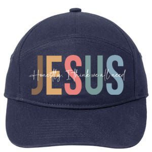 We All Need Jesus Romans 3:23 Christian Bible Verse Front & Back 7-Panel Snapback Hat