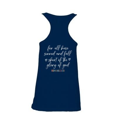 We All Need Jesus Romans 3:23 Christian Bible Verse Front & Back Ladies Essential Flowy Tank