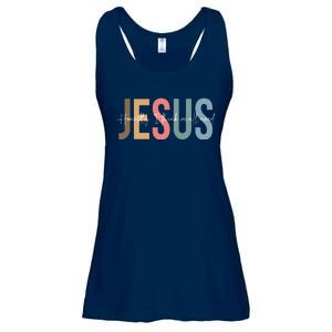 We All Need Jesus Romans 3:23 Christian Bible Verse Front & Back Ladies Essential Flowy Tank