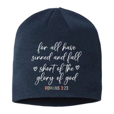 We All Need Jesus Romans 3:23 Christian Bible Verse Front & Back Sustainable Beanie