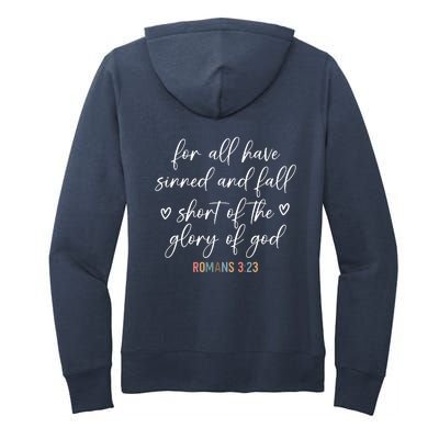 We All Need Jesus Romans 3:23 Christian Bible Verse Front & Back Women's Pullover Hoodie