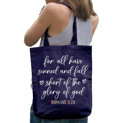 We All Need Jesus Romans 3:23 Christian Bible Verse Front & Back Tote Bag