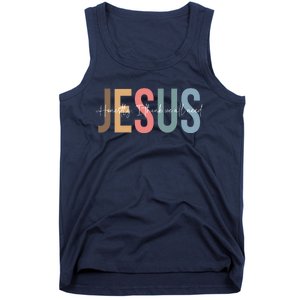 We All Need Jesus Romans 3:23 Christian Bible Verse Front & Back Tank Top