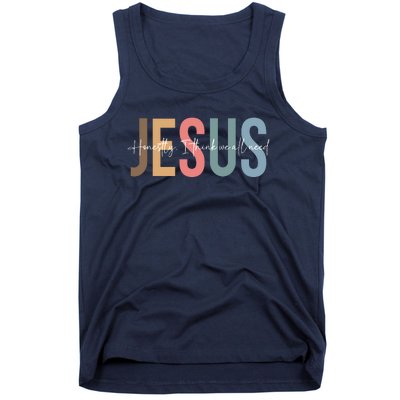 We All Need Jesus Romans 3:23 Christian Bible Verse Front & Back Tank Top