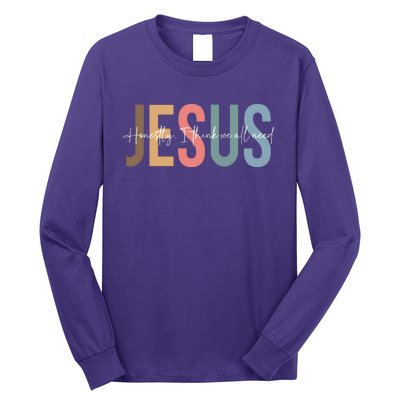 We All Need Jesus Romans 3:23 Christian Bible Verse Front & Back Long Sleeve Shirt