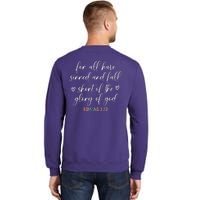 We All Need Jesus Romans 3:23 Christian Bible Verse Front & Back Sweatshirt