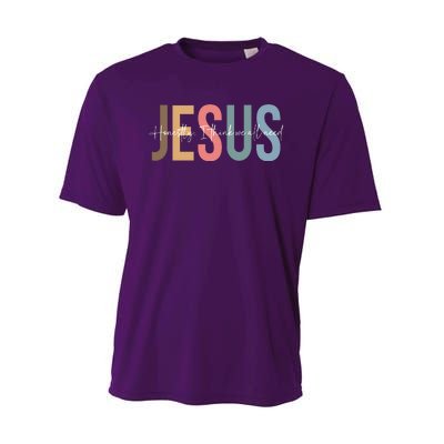 We All Need Jesus Romans 3:23 Christian Bible Verse Front & Back Performance Sprint T-Shirt