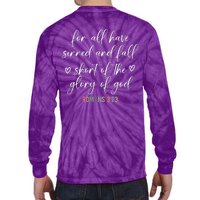 We All Need Jesus Romans 3:23 Christian Bible Verse Front & Back Tie-Dye Long Sleeve Shirt