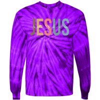 We All Need Jesus Romans 3:23 Christian Bible Verse Front & Back Tie-Dye Long Sleeve Shirt