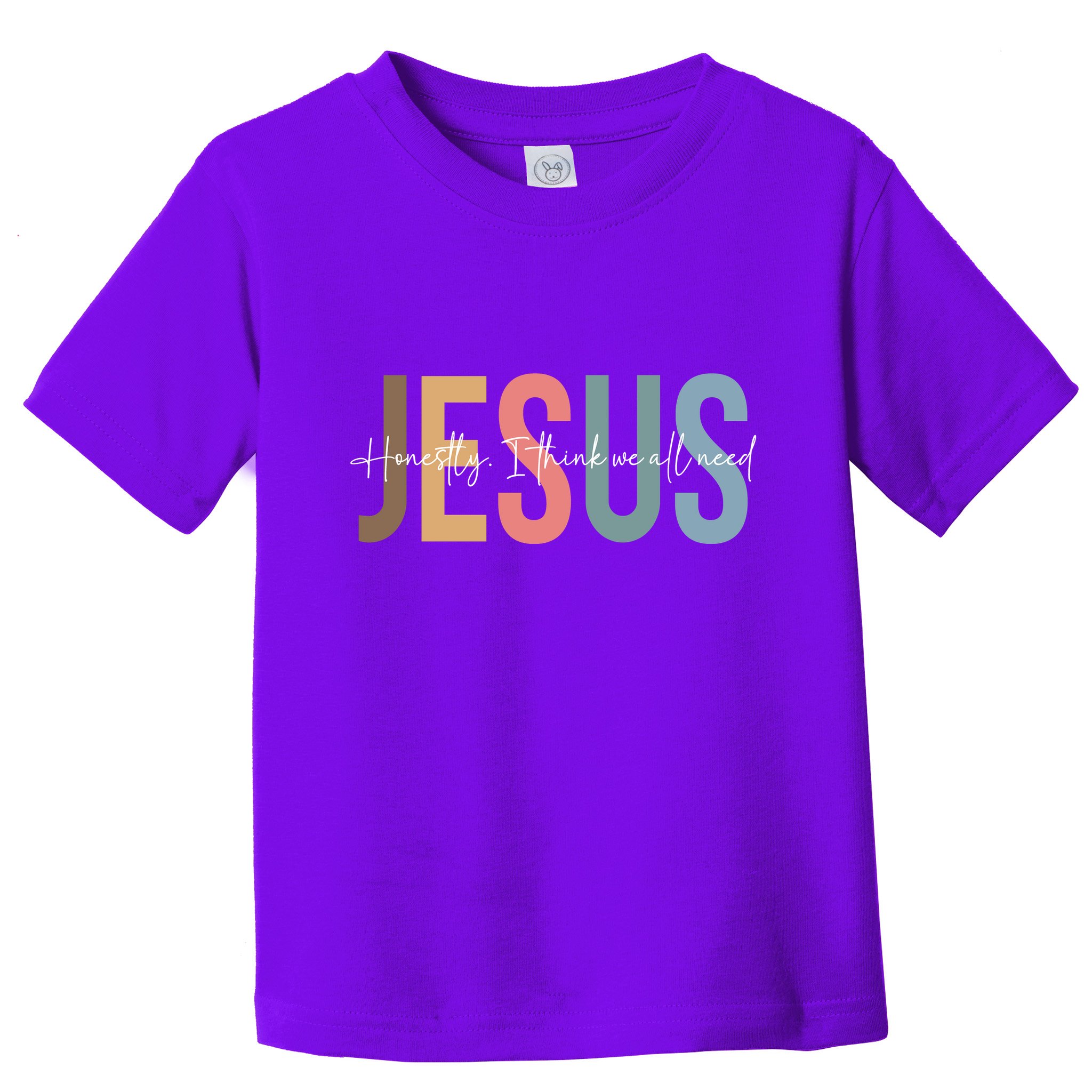 We All Need Jesus Romans 3:23 Christian Bible Verse Front & Back Toddler T-Shirt