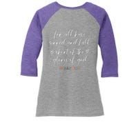 We All Need Jesus Romans 3:23 Christian Bible Verse Front & Back Women's Tri-Blend 3/4-Sleeve Raglan Shirt