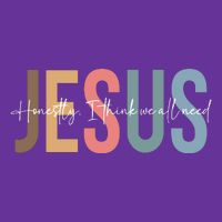 We All Need Jesus Romans 3:23 Christian Bible Verse Front & Back Women's V-Neck T-Shirt